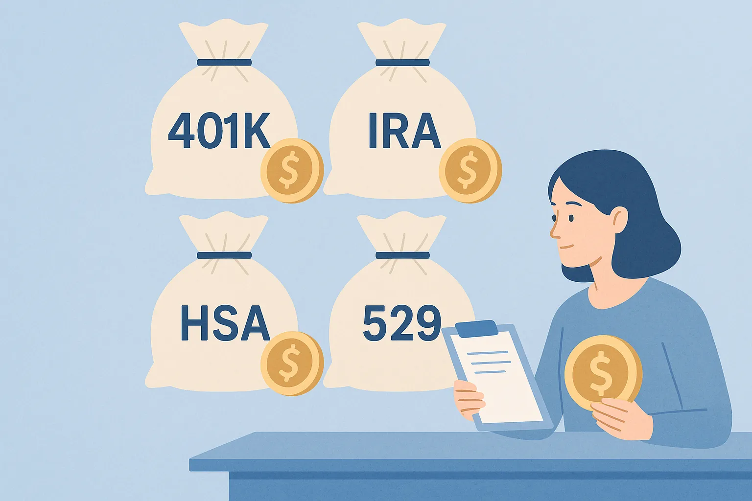 Tax-Advantaged Accounts: 401(k), IRA, HSA, 529